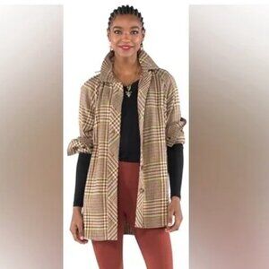 Cabi Yorkshire Shacket Plaid Houndstooth Jacket – Size Small